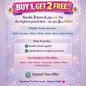 🎉 BUY 1, GET 2 FREE 🎉*